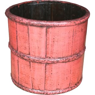 Pink Antique Chinese Rice Bucket