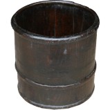 Antique Chinese Brown Rice Bucket