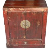 Maroon Chinese Storage Chest