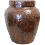 Brown Decor Ginger Jar with Lid