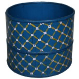 Blue Chinese Wood Water Bucket