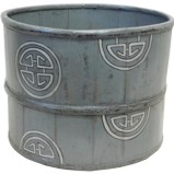 Grey Chinese Wood Bucket Medium