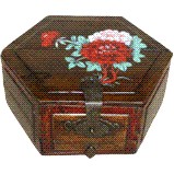 Chinese Painted Treasure Wood Box
