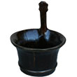 Dark Brown Water Bucket with Handle