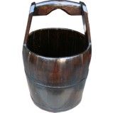 Large Round Chinese Water Bucket with Handle