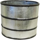 Silver Leaf Decoration Wood Bucket