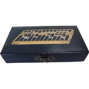 Chinese Abacus in Black Painted Box