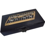 Chinese Abacus in Black Painted Box