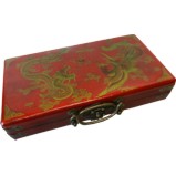 Chinese Abacus in Red Box - Dragon & Phoenix