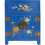 Chinese Blue Floral Painted Bedside