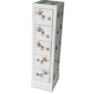 White CD/DVD Storage Cabinet - Butterflies