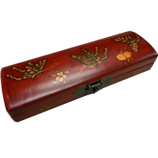 Red Painted Chopstick / Pencil Box