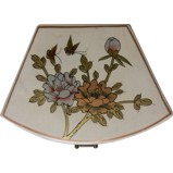White Painted Fan Shape Painted Box