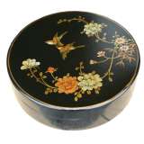 Large Round Black Painted Candy Box