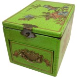 Light Green Jewellery Box with Stand-Up Mirror