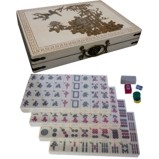 Large Mahjong Set in White Case