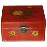 Small Red Flower Painted Box