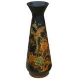 Black Painted Wood Vase
