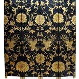 Chinese Black and Gold Phoenix Room Divider Screen