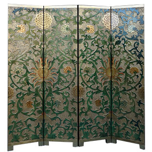 French Gold Room Divider Screen - Sun Flowers