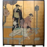 Japanese Geisha Oriental Room Divider Screen