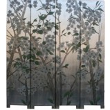 Pear Blossom Room Divider Screen -Silver Leaf Background