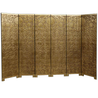 French Gold Leaf Room Divider Screen - Sun Flowers