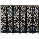 Coromandel on Black Room Divider Screen