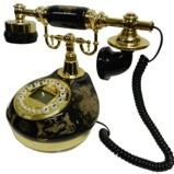 Black Antique Style Porcelain Telephone