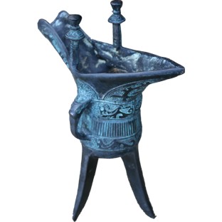 Large Ancient Bronze Wine Cup Replica