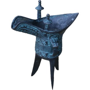 Ancient Chinese Bronze Wine Cup Replica