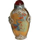 Chinese Snuff Bottle with Cherry Blossom Painting