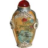 Chinese Snuff Bottle with Flower Painting