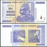 Zimbabwe 10 Billion Dollars 2008 Banknote