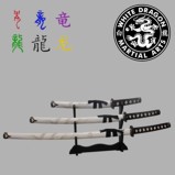 White Engraved Dragon Swords Set