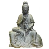 Antique Bronze Buddha On Elephant