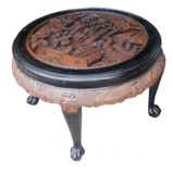 Oriental Circular Rosewood Coffee Table