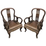 Pair Of Old Huang Hua Li Armchairs